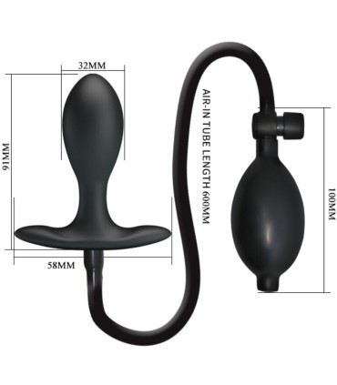 PRETTY LOVE PLUG ANAL INFLABLE NEGRO