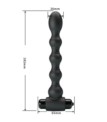 PRETTY LOVE LYNN PLUG ANAL SILICONA 10 VIBRACIONES NEGRO