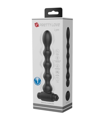 PRETTY LOVE LYNN PLUG ANAL SILICONA 10 VIBRACIONES NEGRO