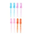 DIABLO PICANTE - PINCHOS DE PENE DE COLORES 8 UNIDADES
