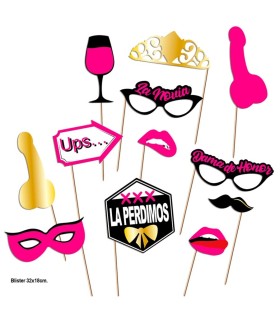 DIABLO PICANTE PHOTOCALL FIESTAS MODELO 2 12 UNIDADES