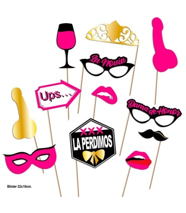 DIABLO PICANTE PHOTOCALL FIESTAS MODELO 2 12 UNIDADES