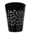 DIABLO PICANTE - VASO NEGRO 500 ML CON PENES BLANCOS