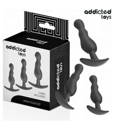 ADDICTED TOYS SET DE 3 PLUG ANAL SILICONA MODELO 1