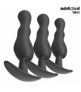 ADDICTED TOYS SET DE 3 PLUG ANAL SILICONA MODELO 1