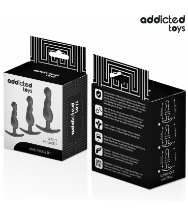 ADDICTED TOYS SET DE 3 PLUG ANAL SILICONA MODELO 1