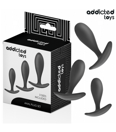 ADDICTED TOYS SET DE 3 PLUG ANAL SILICONA MODELO 2