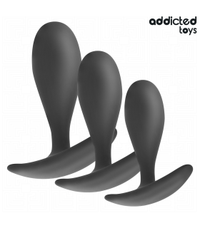 ADDICTED TOYS SET DE 3 PLUG ANAL SILICONA MODELO 2