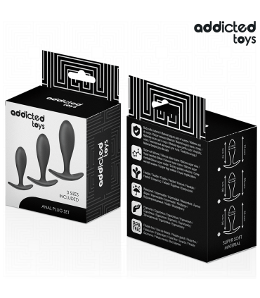 ADDICTED TOYS SET DE 3 PLUG ANAL SILICONA MODELO 2