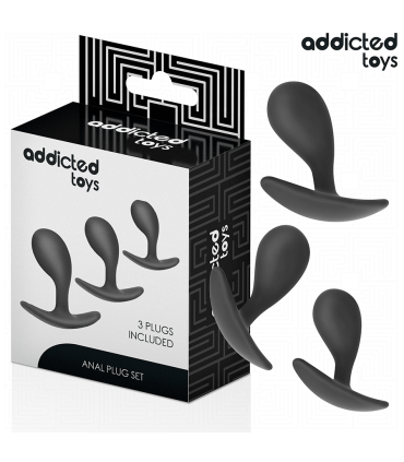 ADDICTED TOYS SET DE 3 PLUG ANAL SILICONA MODELO 3