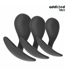ADDICTED TOYS SET DE 3 PLUG ANAL SILICONA MODELO 3
