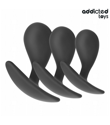 ADDICTED TOYS SET DE 3 PLUG ANAL SILICONA MODELO 3