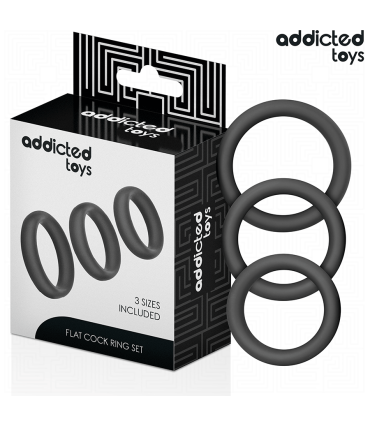 ADDICTED TOYS SET DE ANILLOS SILICONA PLANOS