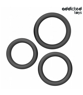 ADDICTED TOYS SET DE ANILLOS SILICONA PLANOS