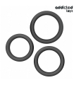 ADDICTED TOYS - SET DE ANILLOS SILICONA PLANOS