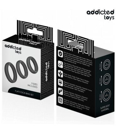 ADDICTED TOYS SET DE ANILLOS SILICONA PLANOS