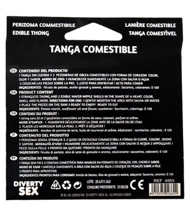 HOTFLOWERS TANGA NINA WAFER Y 2 PEZONES SABOR FRESA es pt es fr it 