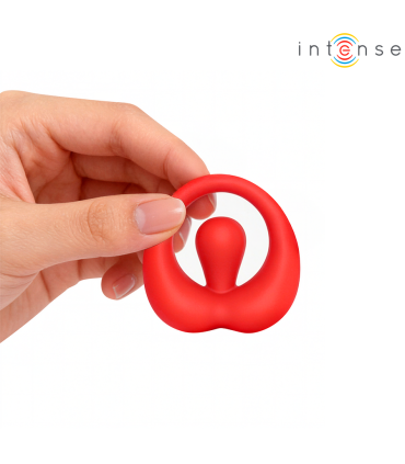 INTENSE RUSSELL ANILLO VIBRADOR CON ESTIMULACION DE CLITORIS ROJO