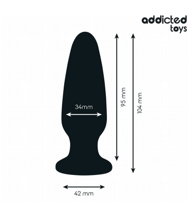 ADDICTED TOYS PLUG ANAL CON JOYA SILICONA TALLA M 104 CM