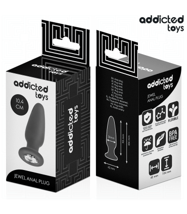 ADDICTED TOYS PLUG ANAL CON JOYA SILICONA TALLA M 104 CM