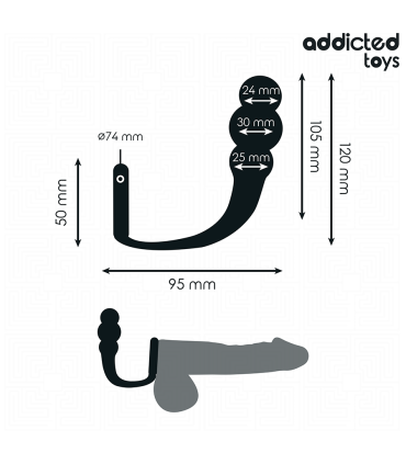 ADDICTED TOYS PLUG ANAL CON ANILLO SILICONA MODELO 1