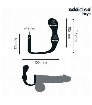 ADDICTED TOYS PLUG ANAL CON ANILLO SILICONA MODELO 3