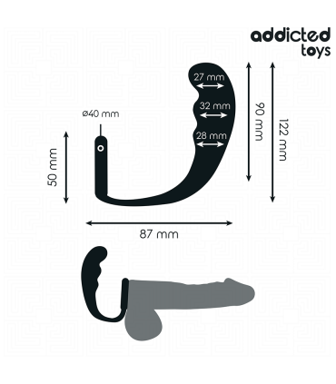 ADDICTED TOYS PLUG ANAL CON ANILLO SILICONA MODELO 4