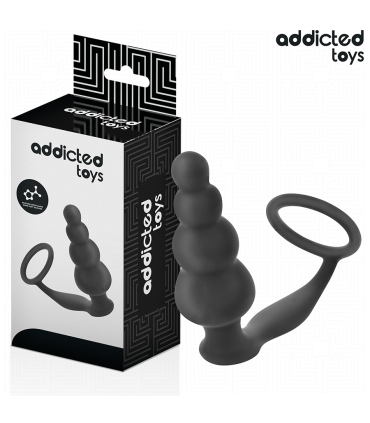 ADDICTED TOYS PLUG ANAL CON ANILLO SILICONA MODELO 5