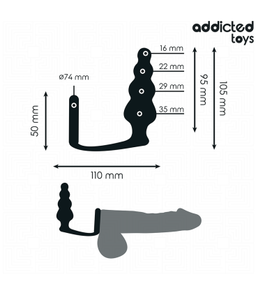ADDICTED TOYS PLUG ANAL CON ANILLO SILICONA MODELO 5