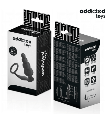 ADDICTED TOYS PLUG ANAL CON ANILLO SILICONA MODELO 5