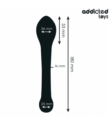 ADDICTED TOYS ESTIMULADOR ANAL DOBLE SILICONA 18 CM