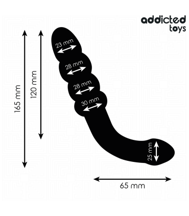 ADDICTED TOYS MASAJEADOR ANAL DOBLE SILICONA 165 CM