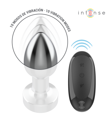 INTENSE PLUG ANAL 10 VIBRACIONES METAL CON CONTROL REMOTO S