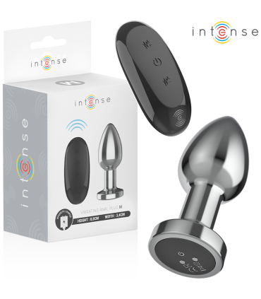 INTENSE PLUG ANAL 10 VIBRACIONES METAL CON CONTROL REMOTO M