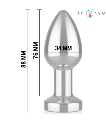 INTENSE PLUG ANAL 10 VIBRACIONES METAL CON CONTROL REMOTO M