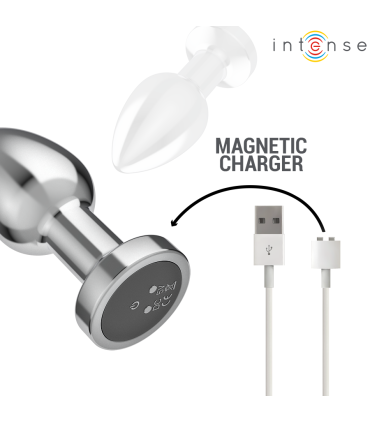 INTENSE PLUG ANAL 10 VIBRACIONES METAL CON CONTROL REMOTO M