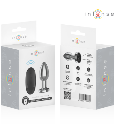 INTENSE PLUG ANAL 10 VIBRACIONES METAL CON CONTROL REMOTO M