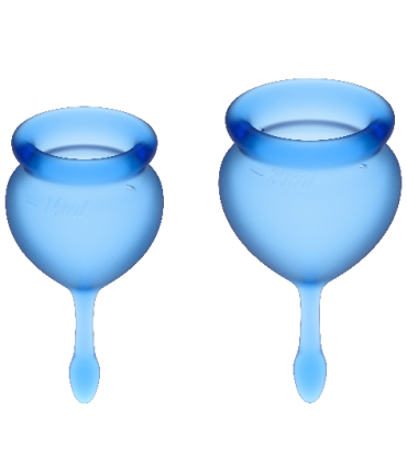 SATISFYER FEEL GOOD KIT COPA MENSTRUAL AZUL INTENSO 15 20 ML