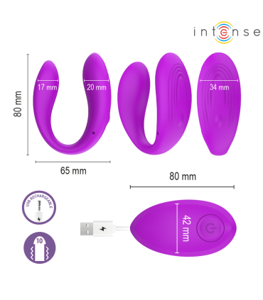 INTENSE NORA VIBRATING CLAMP STIMULATOR PURPLE