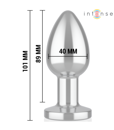 INTENSE PLUG ANAL 10 VIBRACIONES METAL CON CONTROL REMOTO L