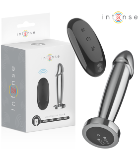 INTENSE PLUG ANAL 10 VIBRACIONES METAL EN FORMA DE DILDO CON CONTROL REMOTO S