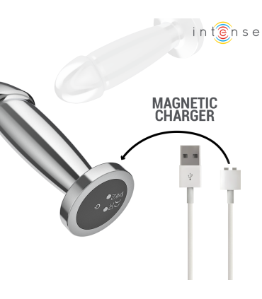 INTENSE PLUG ANAL 10 VIBRACIONES METAL EN FORMA DE DILDO CON CONTROL REMOTO S