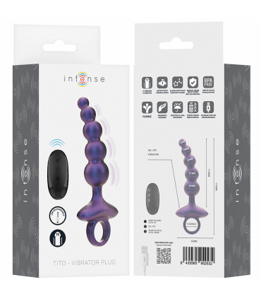 INTENSE TITO PLUG ANAL VIBRADOR MODELO 3 CONTROL REMOTO