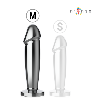 INTENSE PLUG ANAL 10 VIBRACIONES METAL EN FORMA DE DILDO CON CONTROL REMOTO M