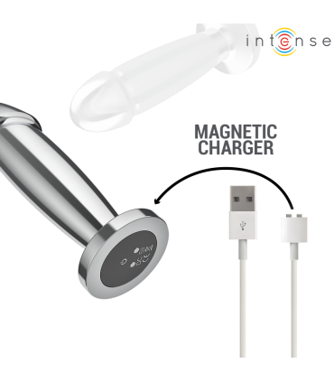 INTENSE PLUG ANAL 10 VIBRACIONES METAL EN FORMA DE DILDO CON CONTROL REMOTO M