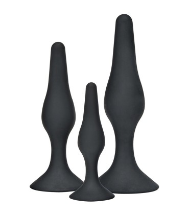 TOYJOY ANAL PLAY CURVY COMPANIONS PLUG ANAL 3 PIEZAS NEGRO