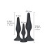 TOYJOY ANAL PLAY CURVY COMPANIONS PLUG ANAL 3 PIEZAS NEGRO