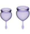 SATISFYER - FEEL GOOD KIT COPA MENSTRUAL AZUL INTENSO 15 + 20 ML
