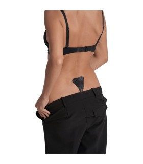 BYE BRA TANGA ADHESIVO ENCAJE NEGRO TALLA UNICA