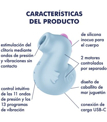 SATISFYER SEA PONY VIBRADOR ESTIMULADOR AIR PULSE